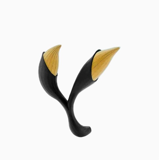 Decorative Wooden Horn Sculpture