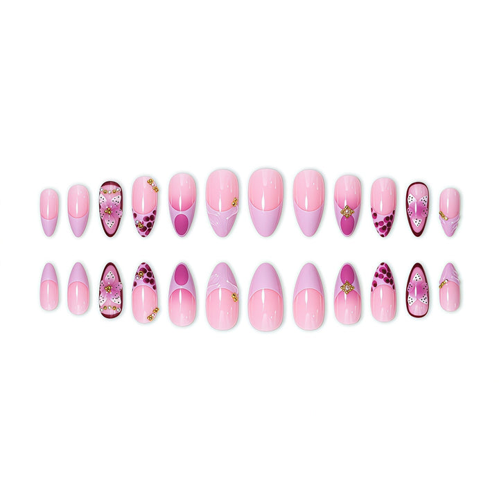 Elegant Floral Acrylic Nail Extensions Bowlift