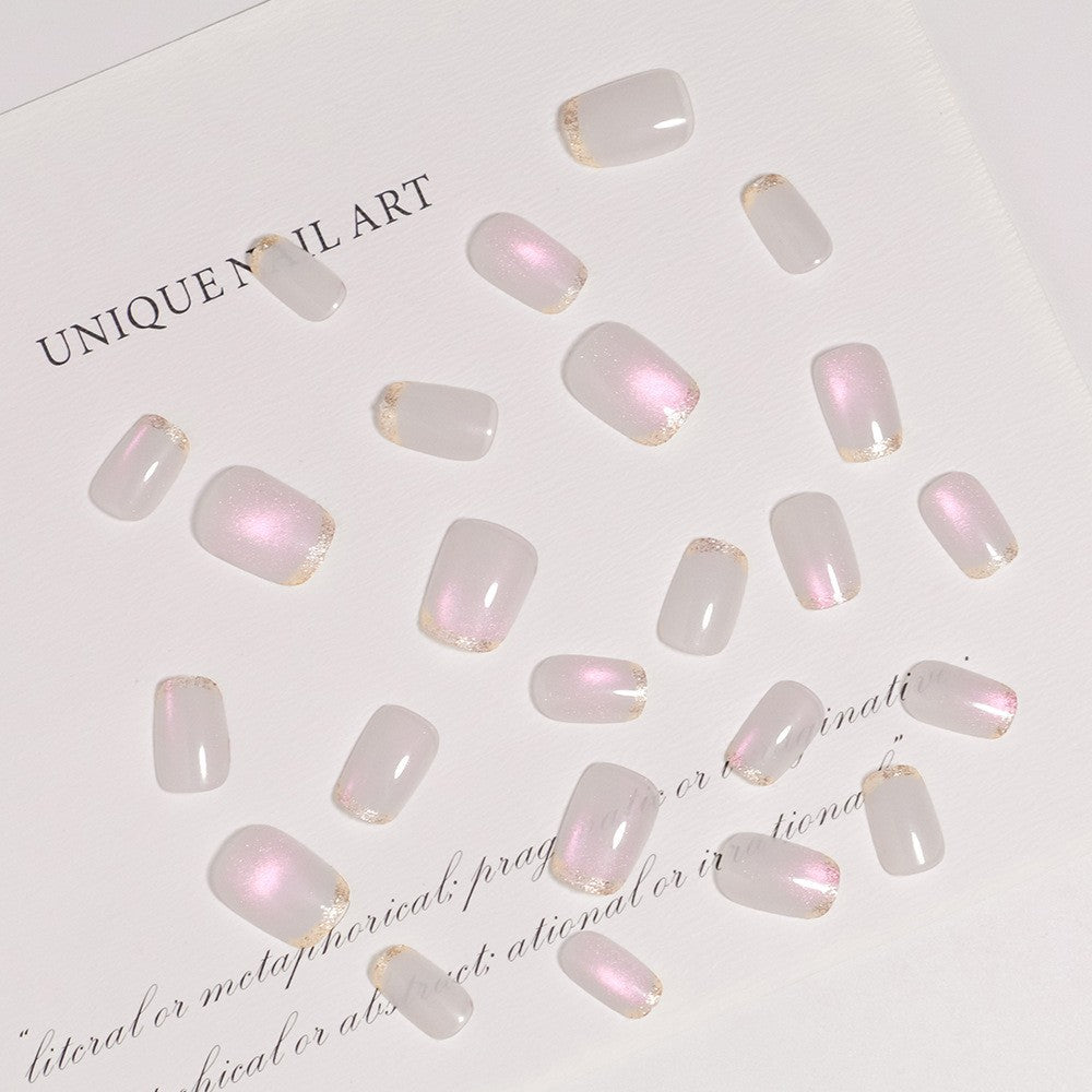 Glitter Accent Press-On Nail Set Bowlift