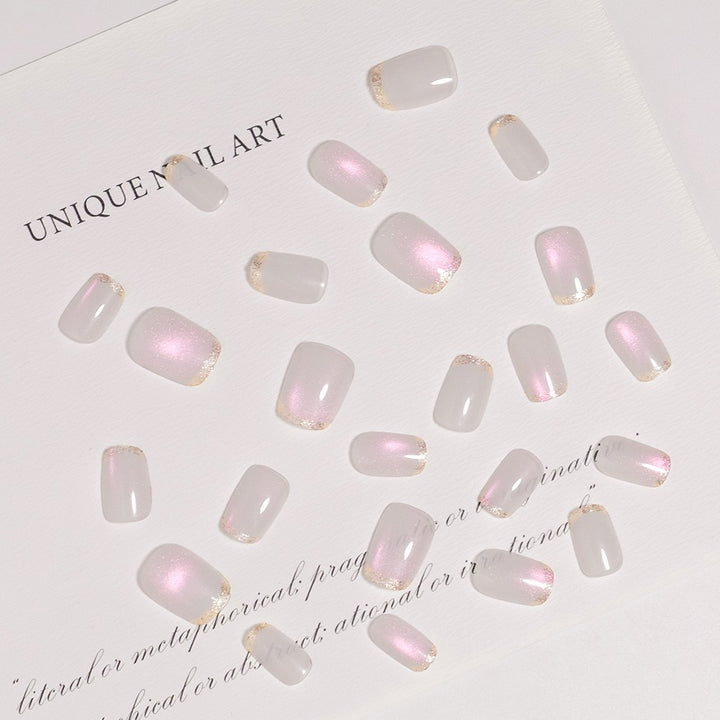Glitter Accent Press-On Nail Set Bowlift