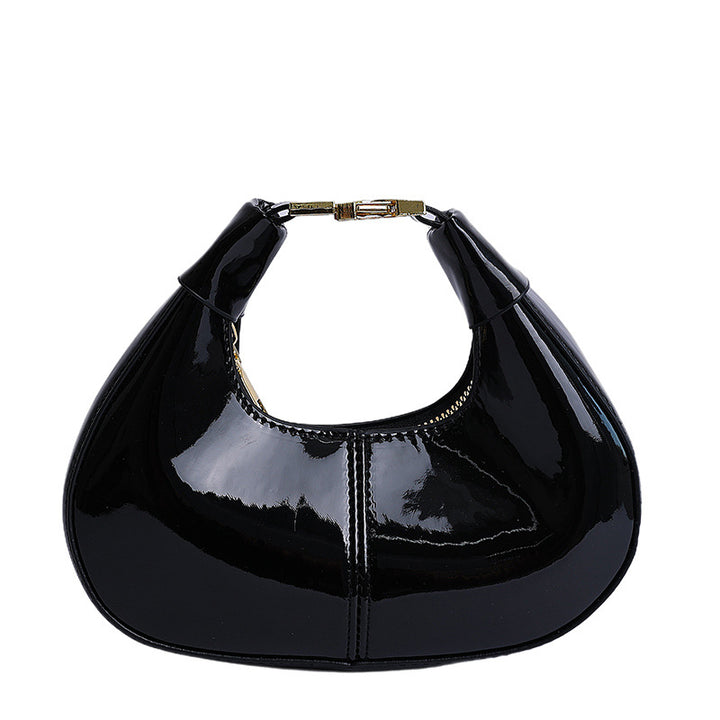 Glossy Patent Leather Evening Handbag Bowlift