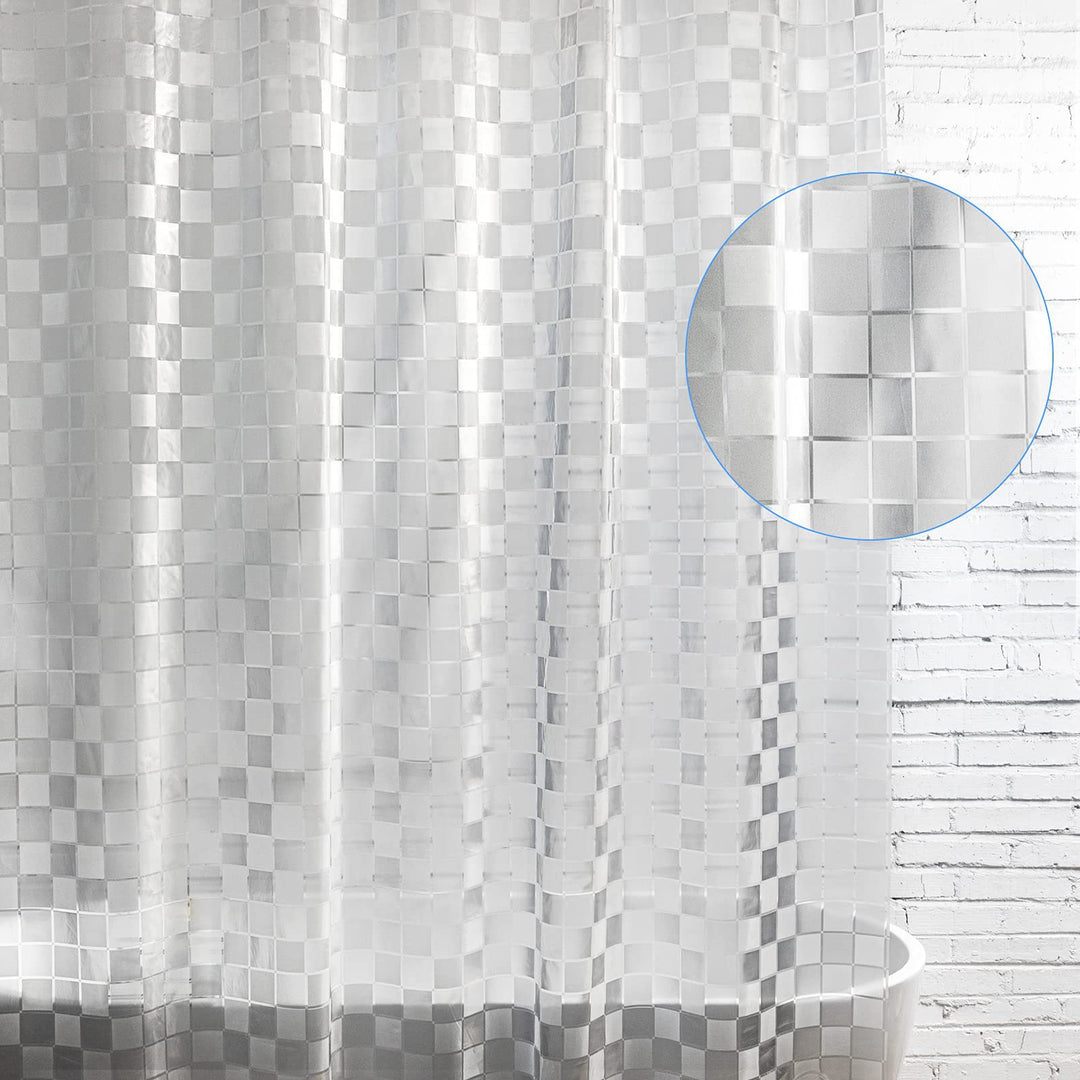 Waterproof Textured Shower Curtain Bowlift
