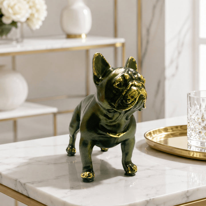Decorative figure of a French Bulldog Bowlift