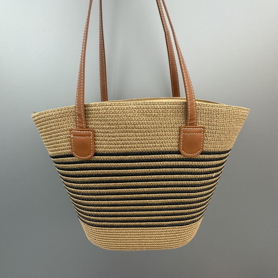 Basket bag with leather handles Bowlift