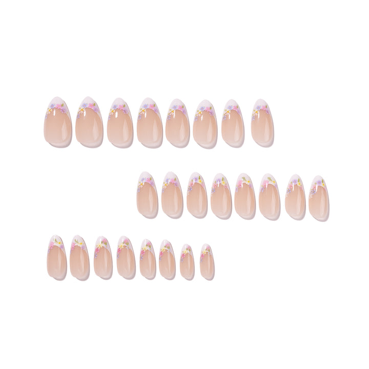 Stylish stiletto nails with floral design Bowlift