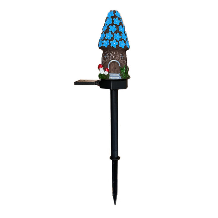 Welcoming Birdhouse Solar Pathway Stake Light With Dusk-To-Dawn Sensor Bowlift