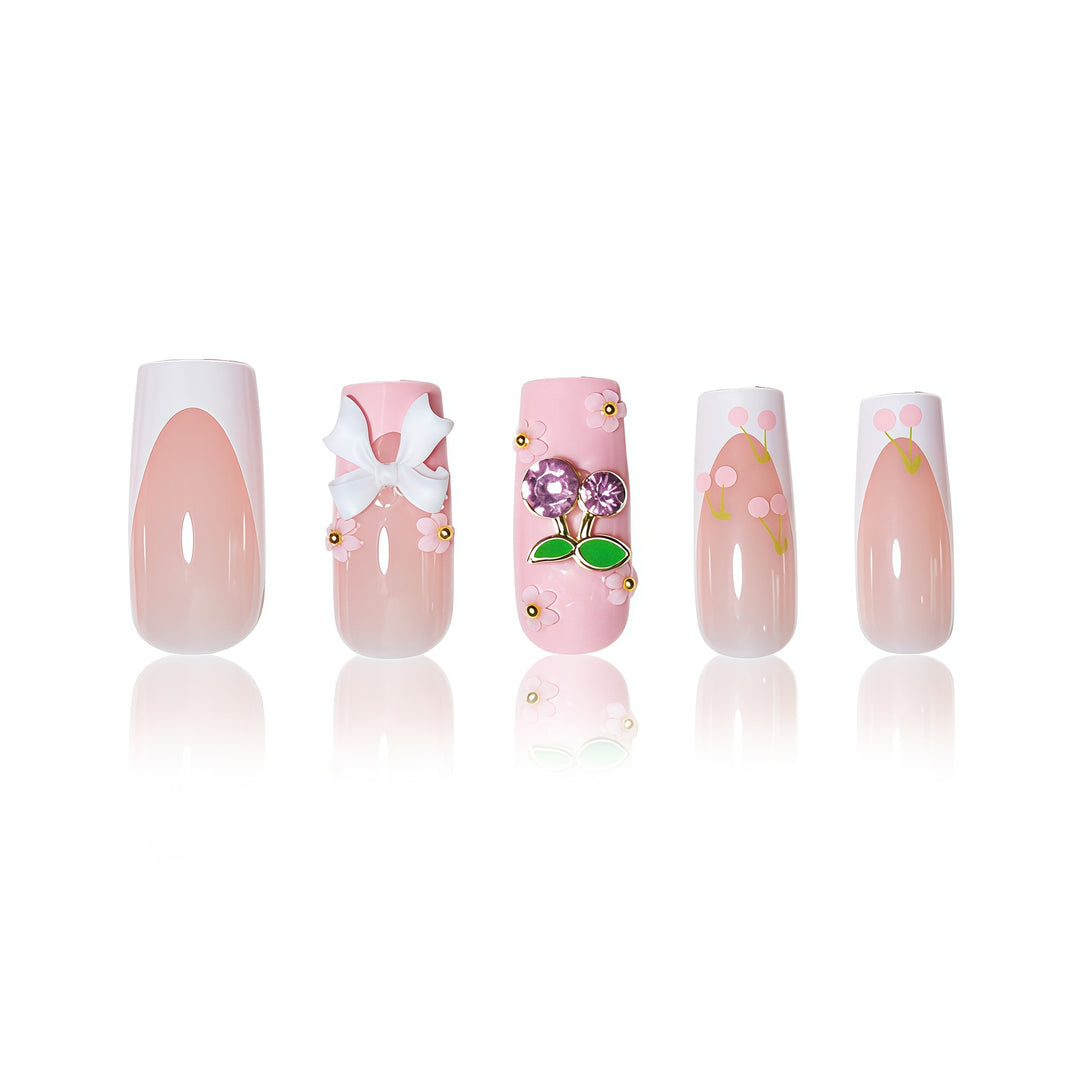 Floral-Inspired Press-On Nail Enhancements Bowlift