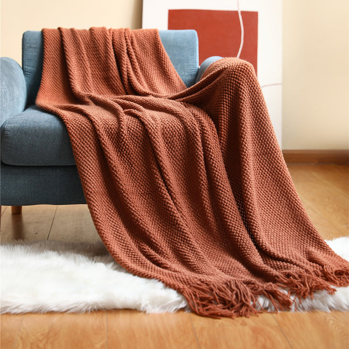 Cozy Knitted Throw Blanket