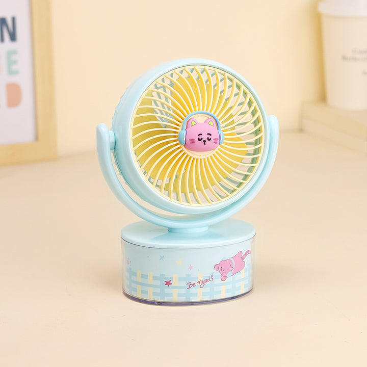 Ladies compact handheld fan with cute animal design Bowlift