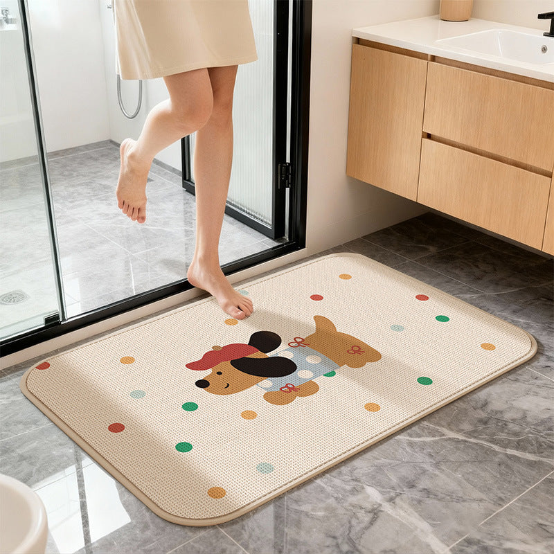 Cute Cartoon Cat Bath Mat Bowlift