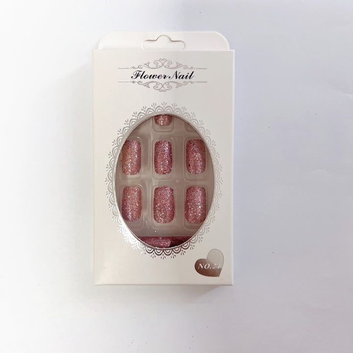 Glamorous Glitter Artificial Nails Bowlift