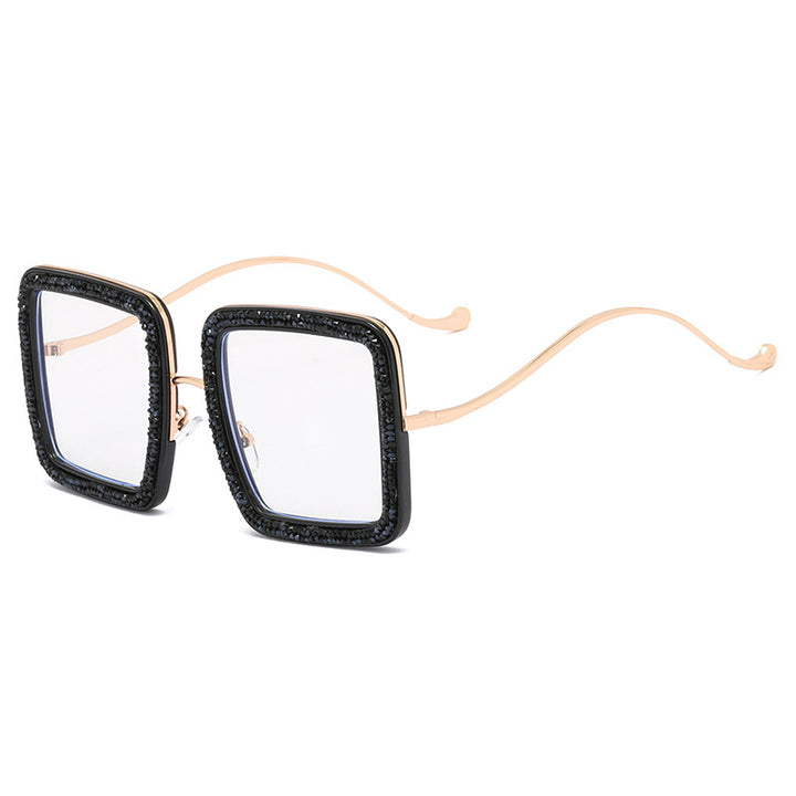 Women's glamorous sunglasses with sparkling crystal frame Bowlift