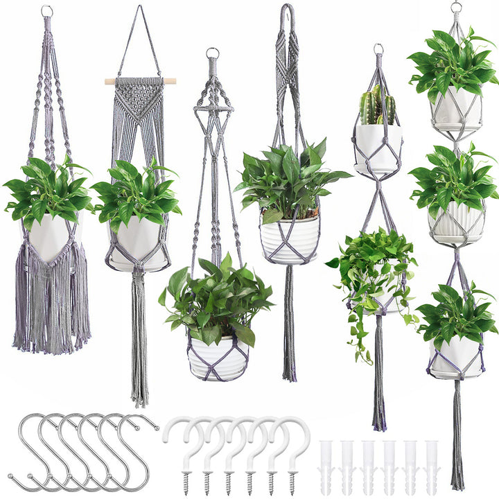 Macrame Plant Hanger Set Bowlift