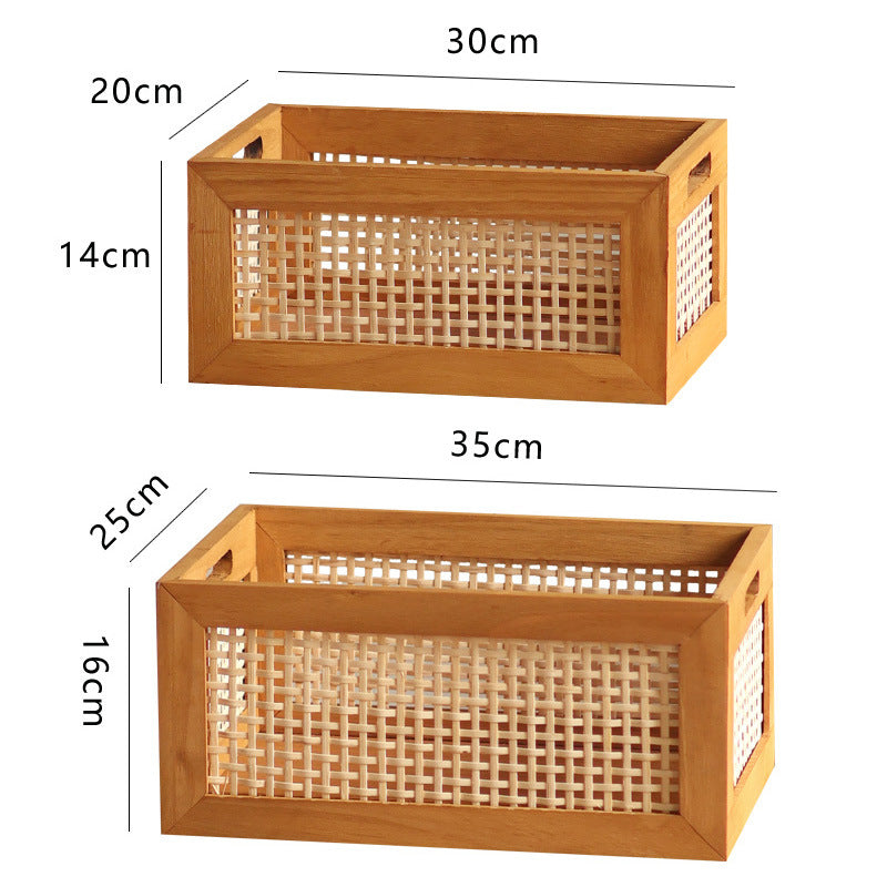 Storage basket made of natural wood Bowlift