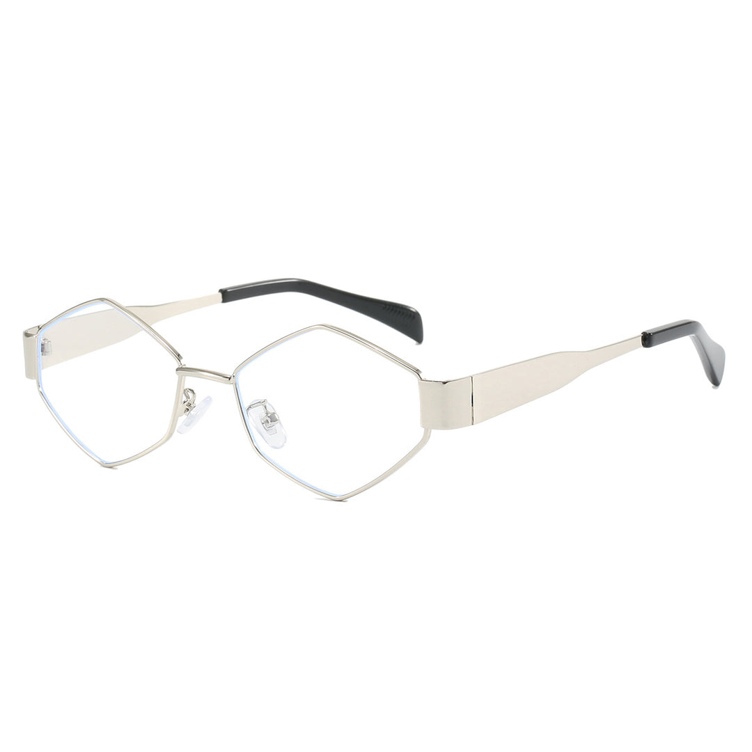 Women's modern geometric sunglasses with high-quality metal frame Bowlift