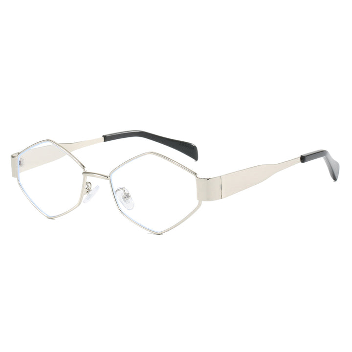 Women's modern geometric sunglasses with high-quality metal frame Bowlift