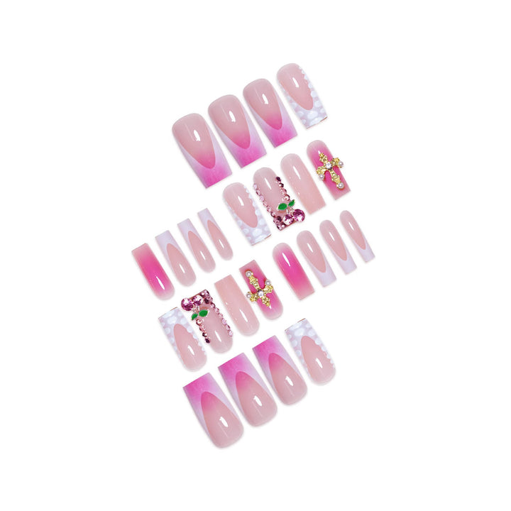 Glamorous Rhinestone-Embellished Nail Art Extensions Bowlift
