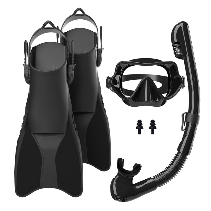 Snorkel set with high-quality fins and ergonomic diving mask Bowlift