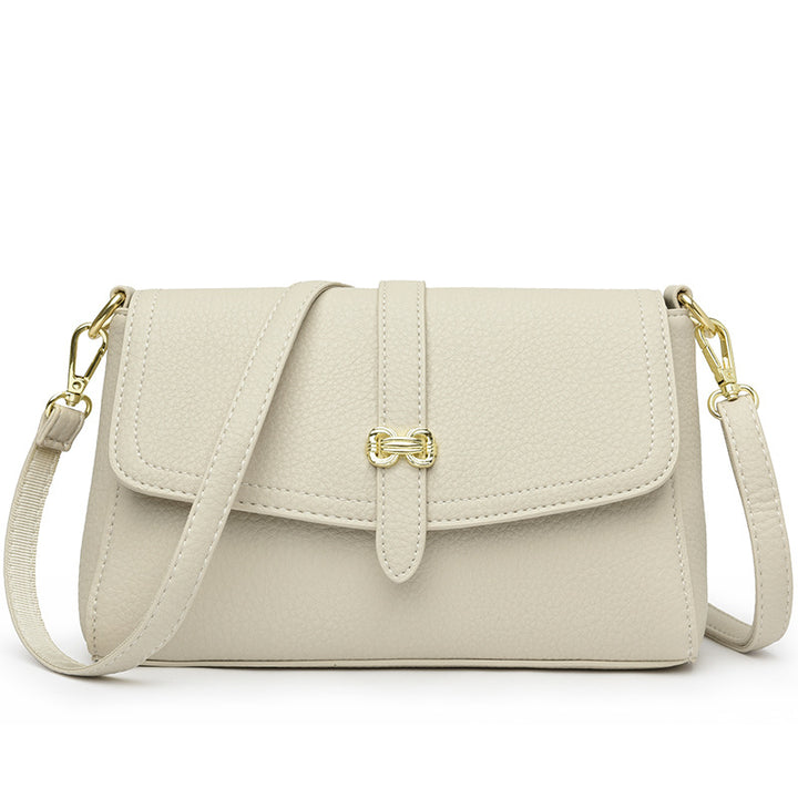 Elegant Faux Leather Crossbody Bag Bowlift