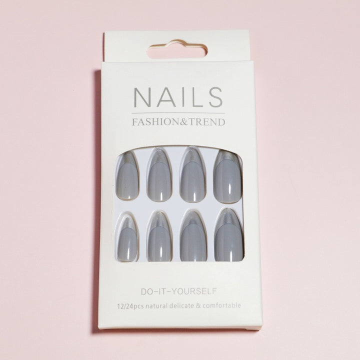 Elegant Stiletto French Tip Press-On Nails Bowlift