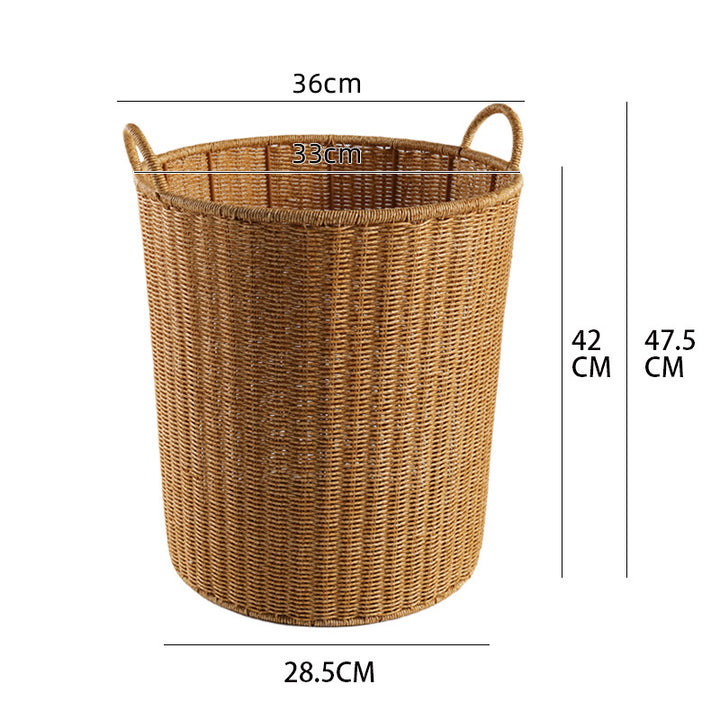 Handwoven Round Laundry Hamper Bowlift