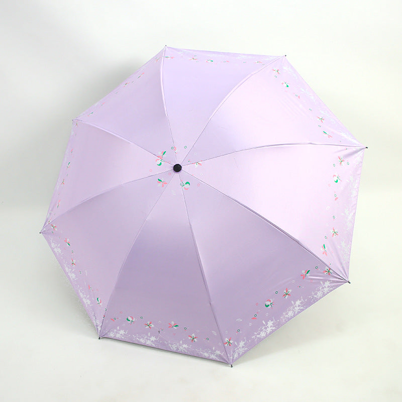 Women's Foldable Umbrella with Floral Patterns Bowlift