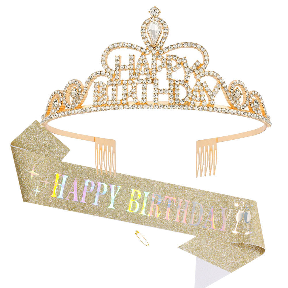 Women Funkenkrone with "Happy Birthday" lettering Bowlift