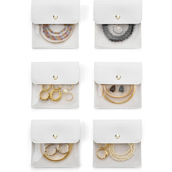 Jewelry storage bag made of high-quality material with transparent compartments Bowlift