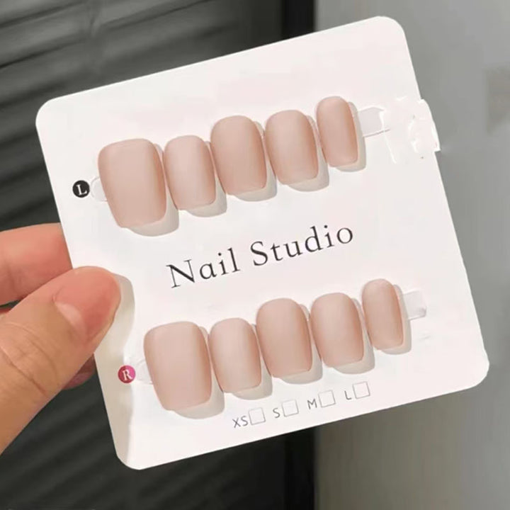 Elegant French Tip Press-On Nail Set Bowlift
