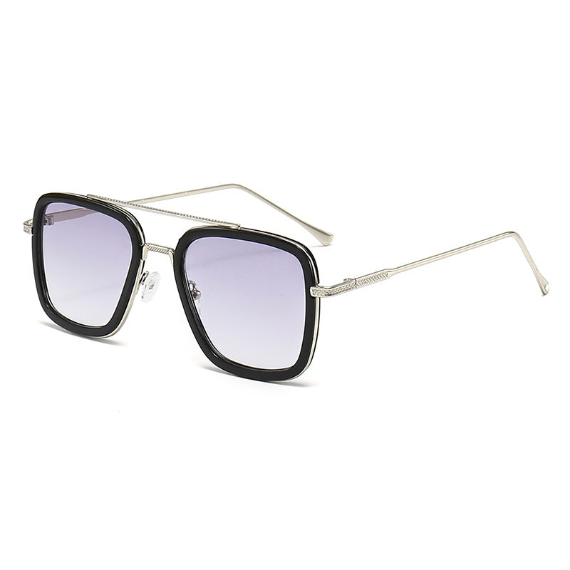 Women's fashionable square sunglasses with glamorous metal frame Bowlift