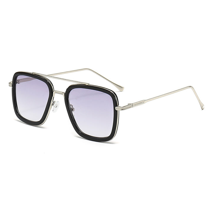 Women's fashionable square sunglasses with glamorous metal frame Bowlift