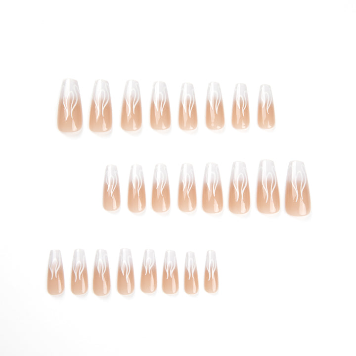 Artificial Nail Art with Fiery Accents Bowlift