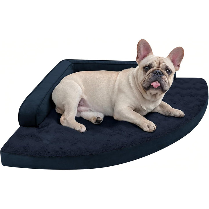 Crescent-Shaped Orthopedic Dog Bed