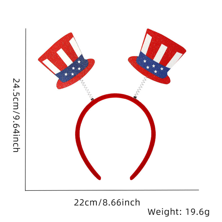 Unisex nan more patriotic festival headband with star and flag pom poms Bowlift