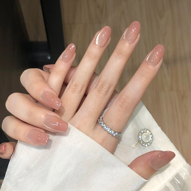 Elegant Glossy Nail Extensions Bowlift