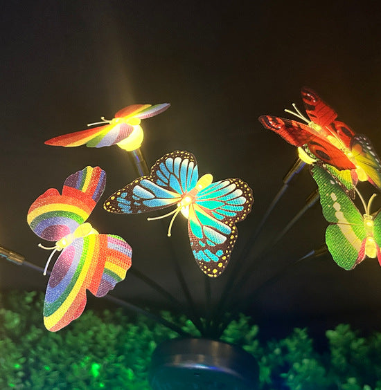 Decorative LED Fiber Optic Flower Stakes Bouquet Bowlift