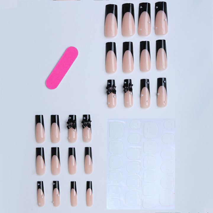 Artificial nails with 3D bow decoration Bowlift