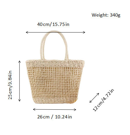 Handcrafted straw bag with fine structure Bowlift