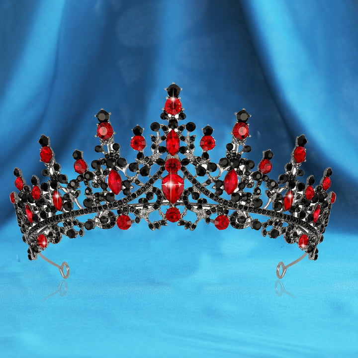 Ladies Rhinestone Tiara with Sparkling Gemstones Bowlift