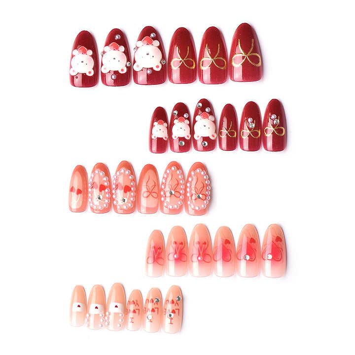 Artistic Nail Set with Loving Designs Bowlift