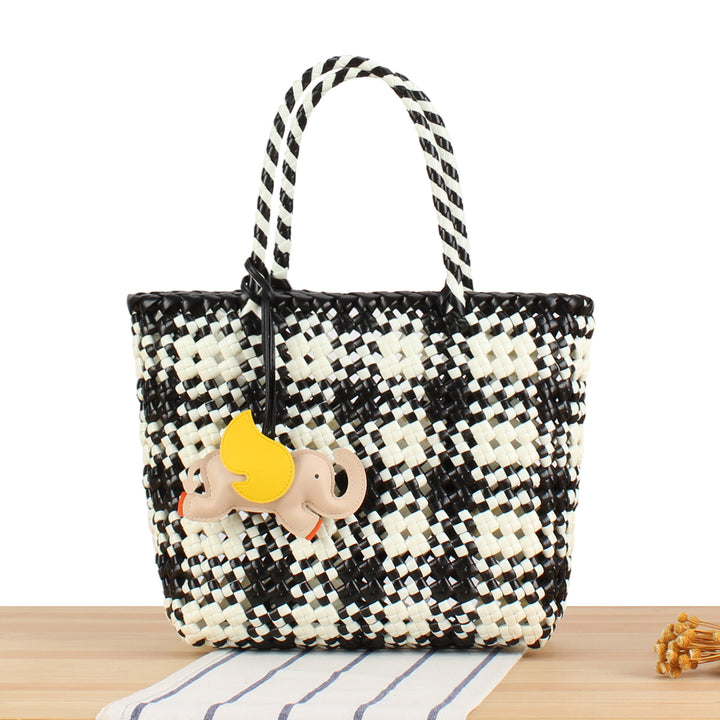 Creative Tote Bag with Playful Elephant Jewelry Bowlift