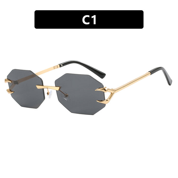 Women's geometric sunglasses with modern metal frame Bowlift