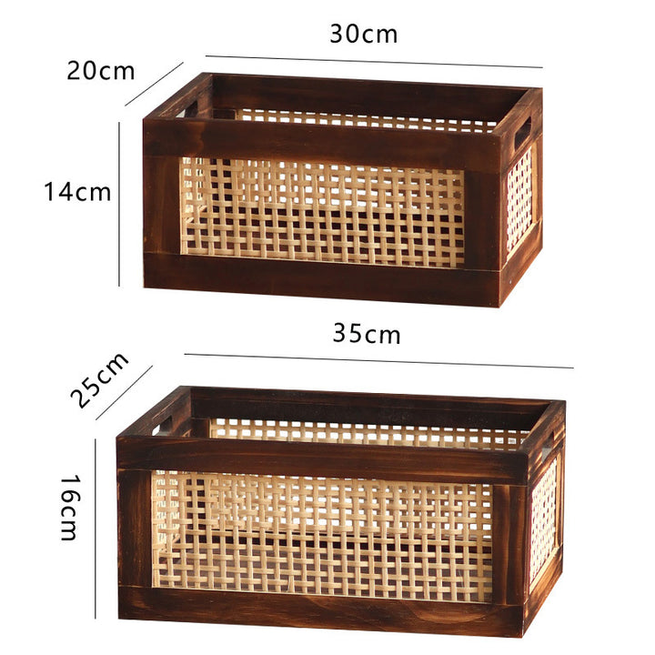 Storage basket made of natural wood Bowlift