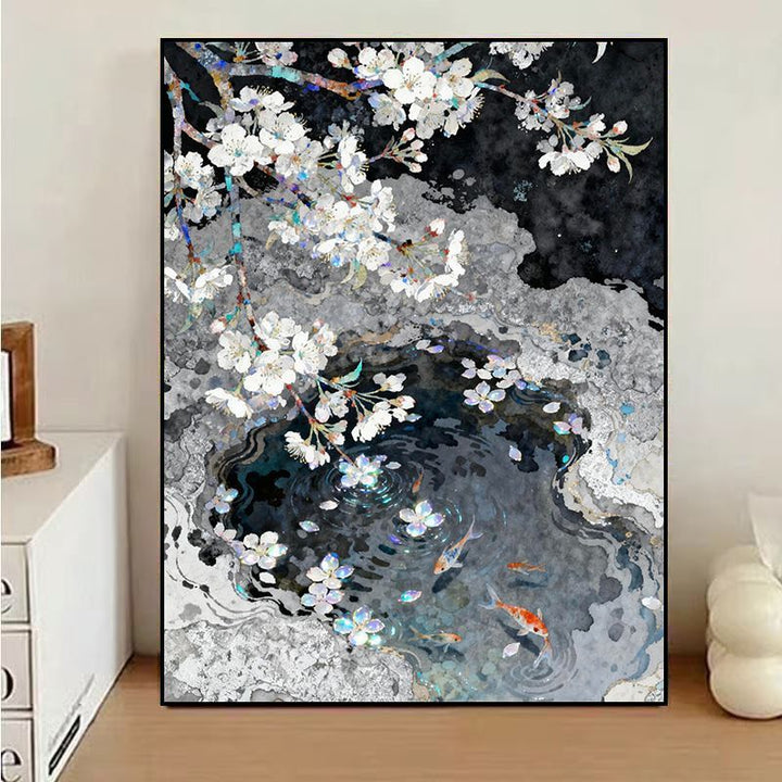 Floral Water Reflection Canvas Art Bowlift