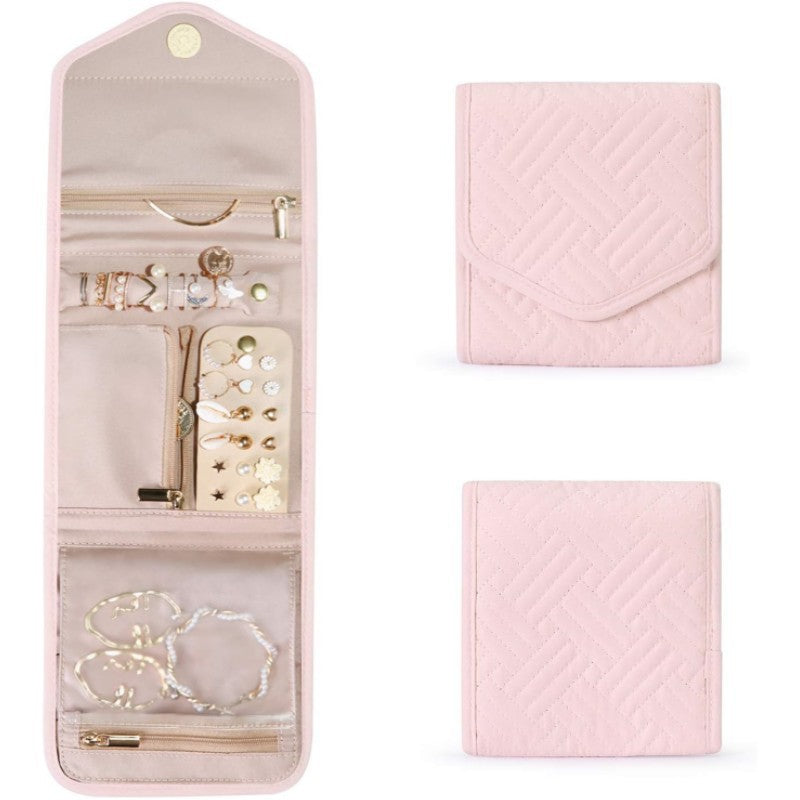Cosmetic Organizer Bag with Foldable Design and Multiple Compartments Bowlift