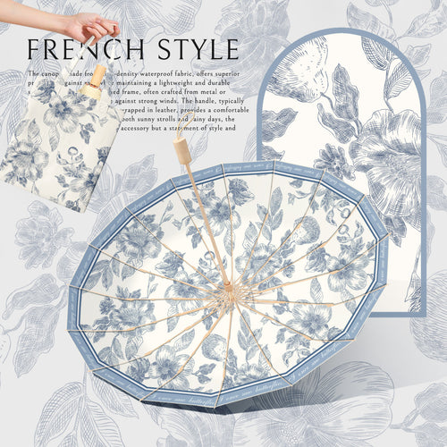 Ladies elegant umbrella with floral patterns Bowlift