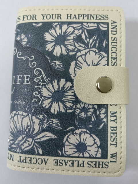 Floral Print Zippered Wallet Bowlift