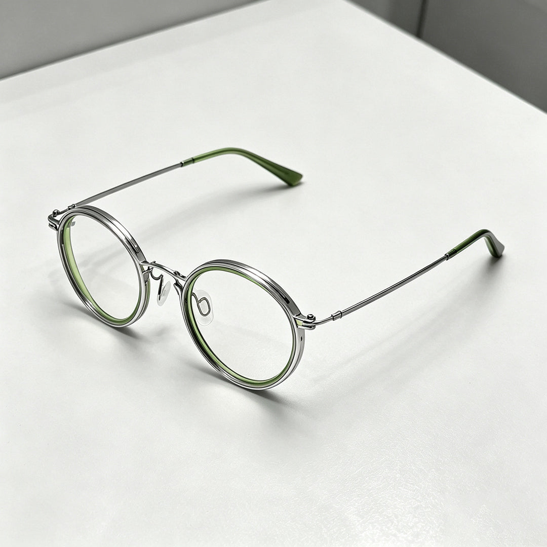 Fashionable Round Frame Glasses Bowlift