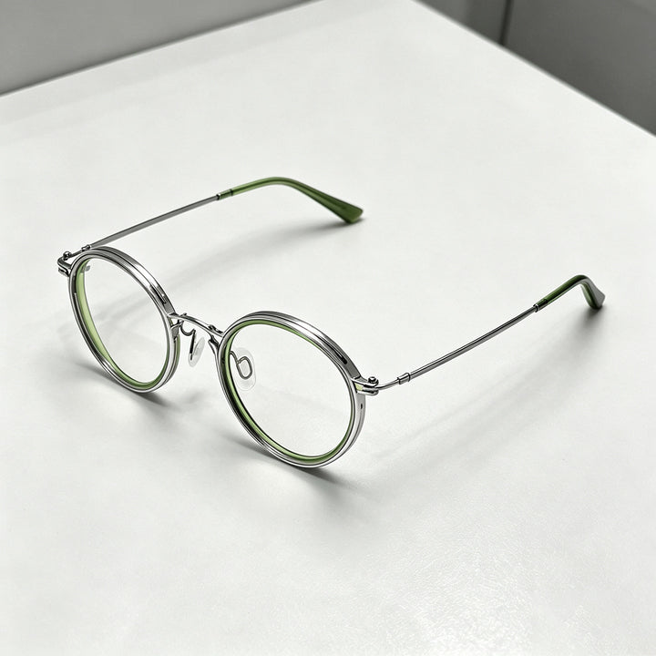 Fashionable Round Frame Glasses Bowlift
