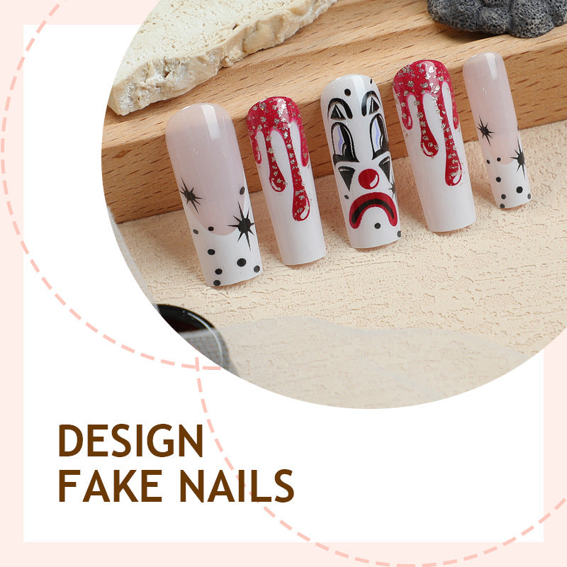 Creative nail art set with spooky Halloween motifs Bowlift